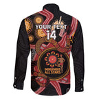 Custom Australia Indigenous Rugby Family Matching Off Shoulder Short Dress and Hawaiian Shirt 2024 Aboriginal All Stars