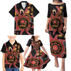Custom Australia Indigenous Rugby Family Matching Puletasi and Hawaiian Shirt 2024 Aboriginal All Stars