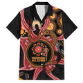 Custom Australia Indigenous Rugby Family Matching Short Sleeve Bodycon Dress and Hawaiian Shirt 2024 Aboriginal All Stars