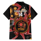Custom Australia Indigenous Rugby Family Matching Short Sleeve Bodycon Dress and Hawaiian Shirt 2024 Aboriginal All Stars