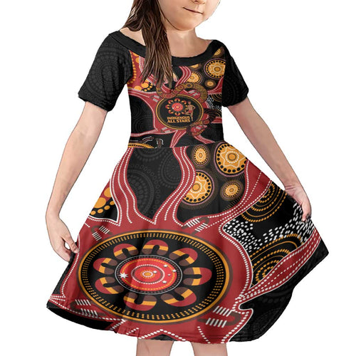 Custom Australia Indigenous Rugby Family Matching Tank Maxi Dress and Hawaiian Shirt 2024 Aboriginal All Stars