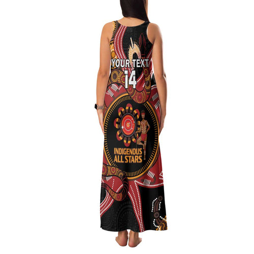 Custom Australia Indigenous Rugby Family Matching Tank Maxi Dress and Hawaiian Shirt 2024 Aboriginal All Stars