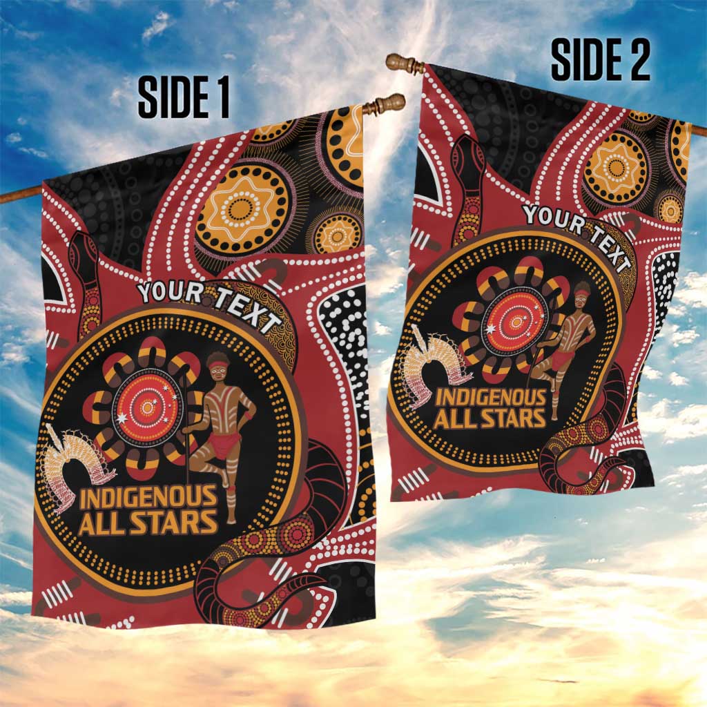 Custom Australia Indigenous Rugby Garden Flag 2024 Aboriginal All Stars
