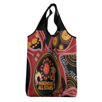 Custom Australia Indigenous Rugby Grocery Bag Aboriginal All Stars