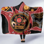 Custom Australia Indigenous Rugby Hooded Blanket 2024 Aboriginal All Stars