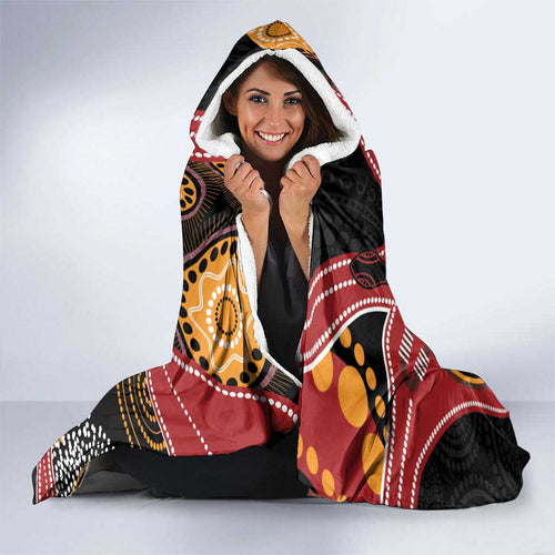 Custom Australia Indigenous Rugby Hooded Blanket 2024 Aboriginal All Stars