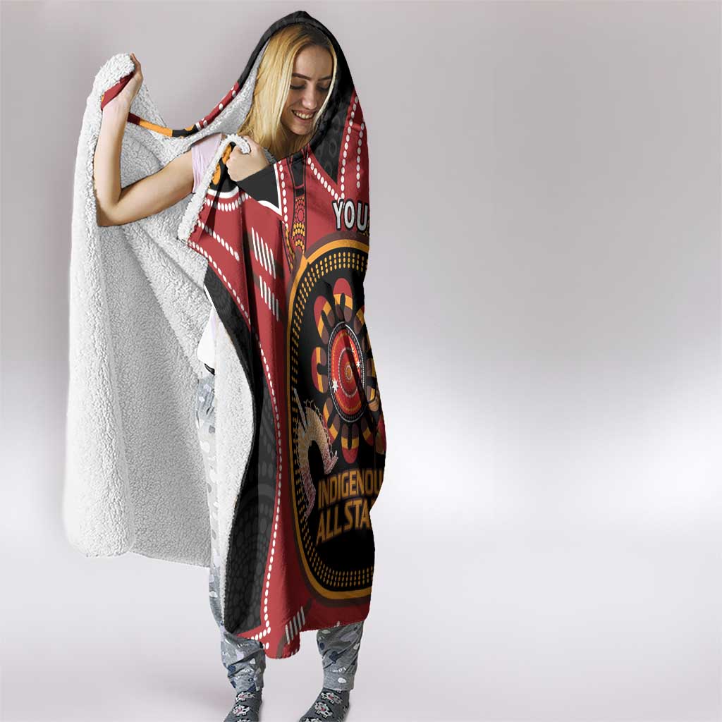 Custom Australia Indigenous Rugby Hooded Blanket 2024 Aboriginal All Stars