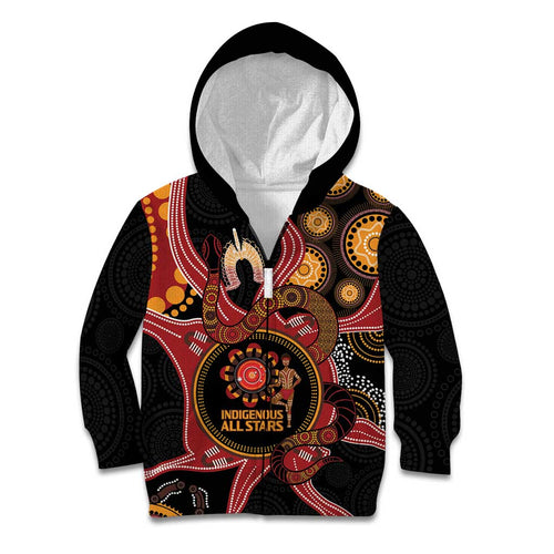 Custom Australia Indigenous Rugby Kid Hoodie 2024 Aboriginal All Stars
