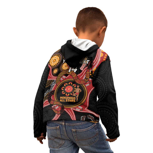 Custom Australia Indigenous Rugby Kid Hoodie 2024 Aboriginal All Stars