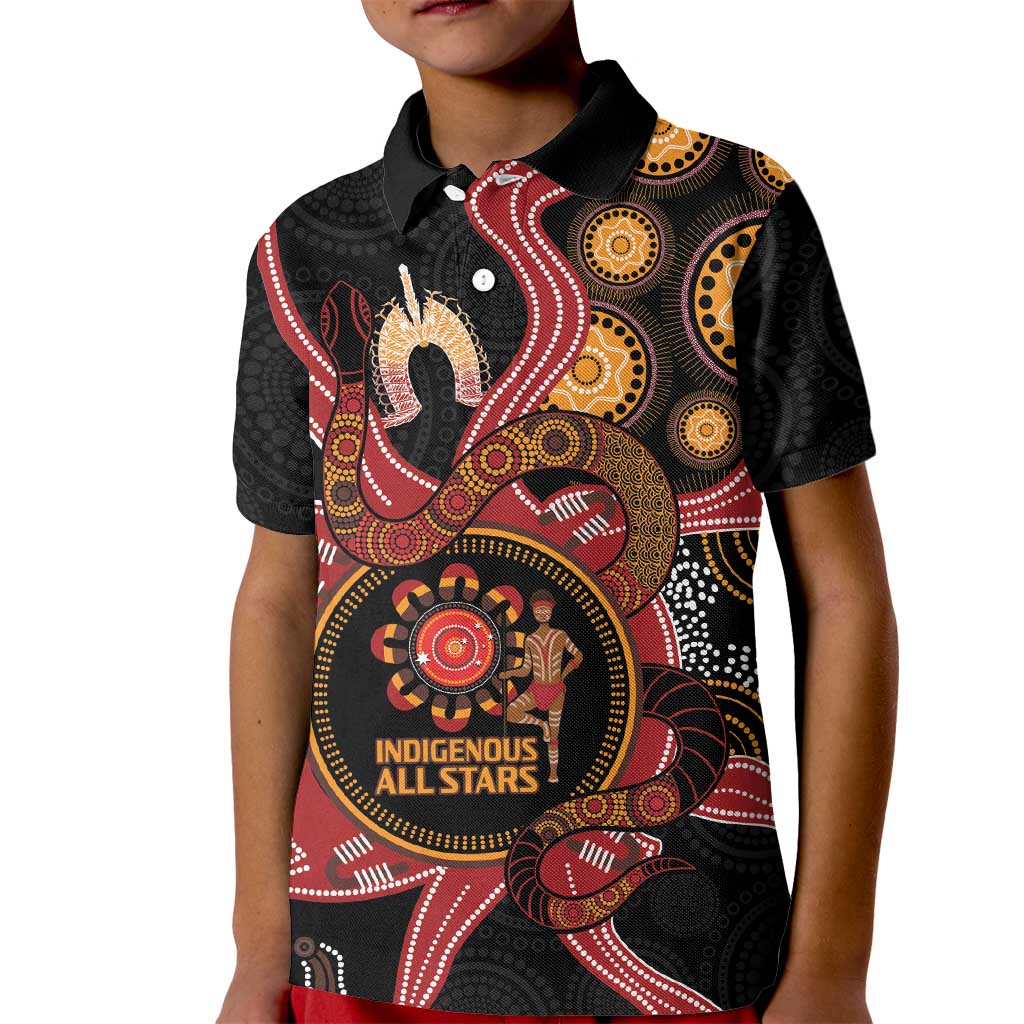 Custom Australia Indigenous Rugby Kid Polo Shirt 2024 Aboriginal All Stars