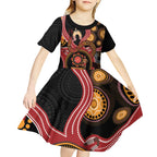 Custom Australia Indigenous Rugby Kid Short Sleeve Dress 2024 Aboriginal All Stars
