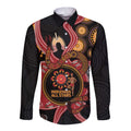 Custom Australia Indigenous Rugby Long Sleeve Button Shirt 2024 Aboriginal All Stars