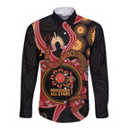 Custom Australia Indigenous Rugby Long Sleeve Button Shirt 2024 Aboriginal All Stars