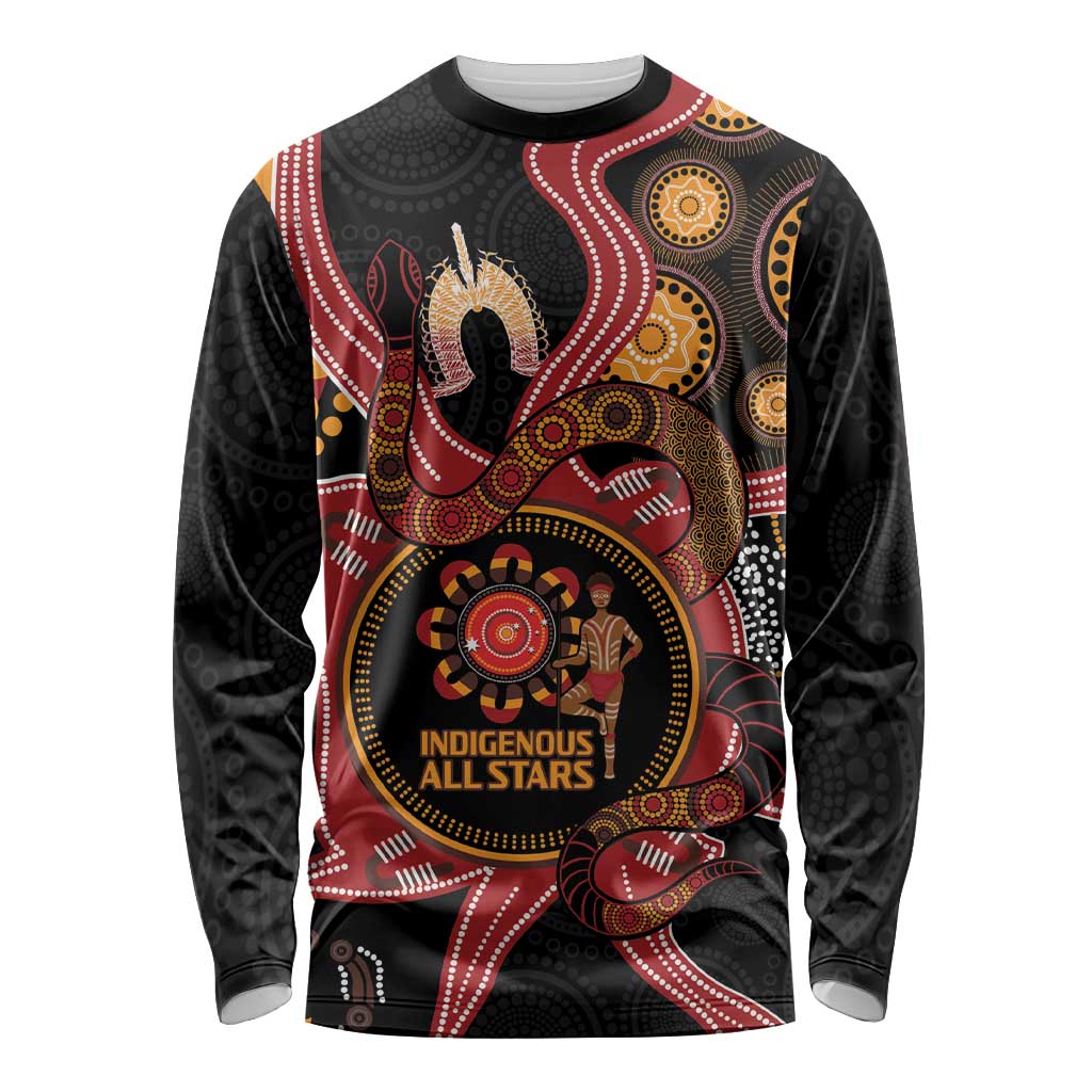 Custom Australia Indigenous Rugby Long Sleeve Shirt 2024 Aboriginal All Stars