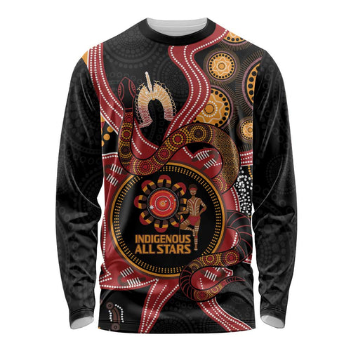 Custom Australia Indigenous Rugby Long Sleeve Shirt 2024 Aboriginal All Stars