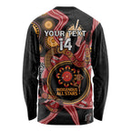 Custom Australia Indigenous Rugby Long Sleeve Shirt 2024 Aboriginal All Stars