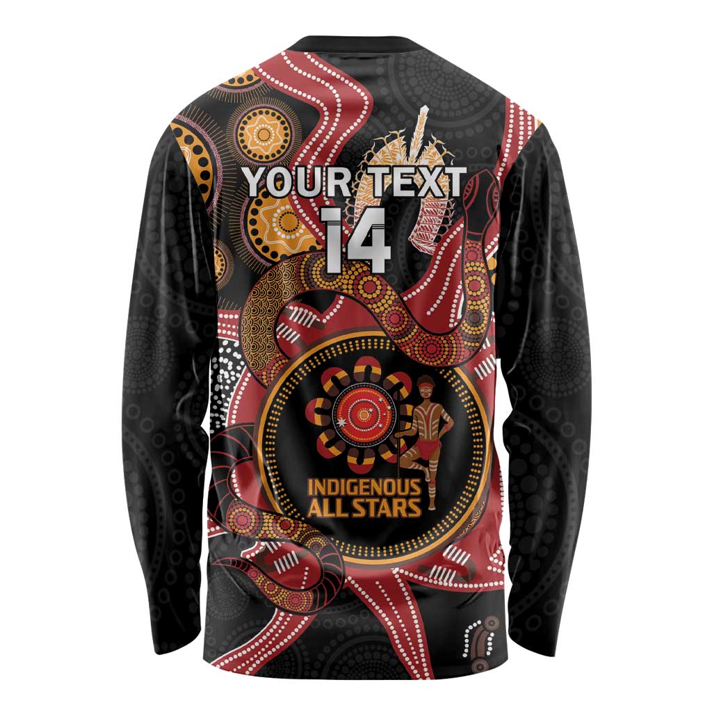 Custom Australia Indigenous Rugby Long Sleeve Shirt 2024 Aboriginal All Stars
