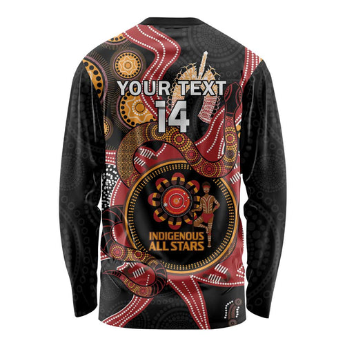 Custom Australia Indigenous Rugby Long Sleeve Shirt 2024 Aboriginal All Stars