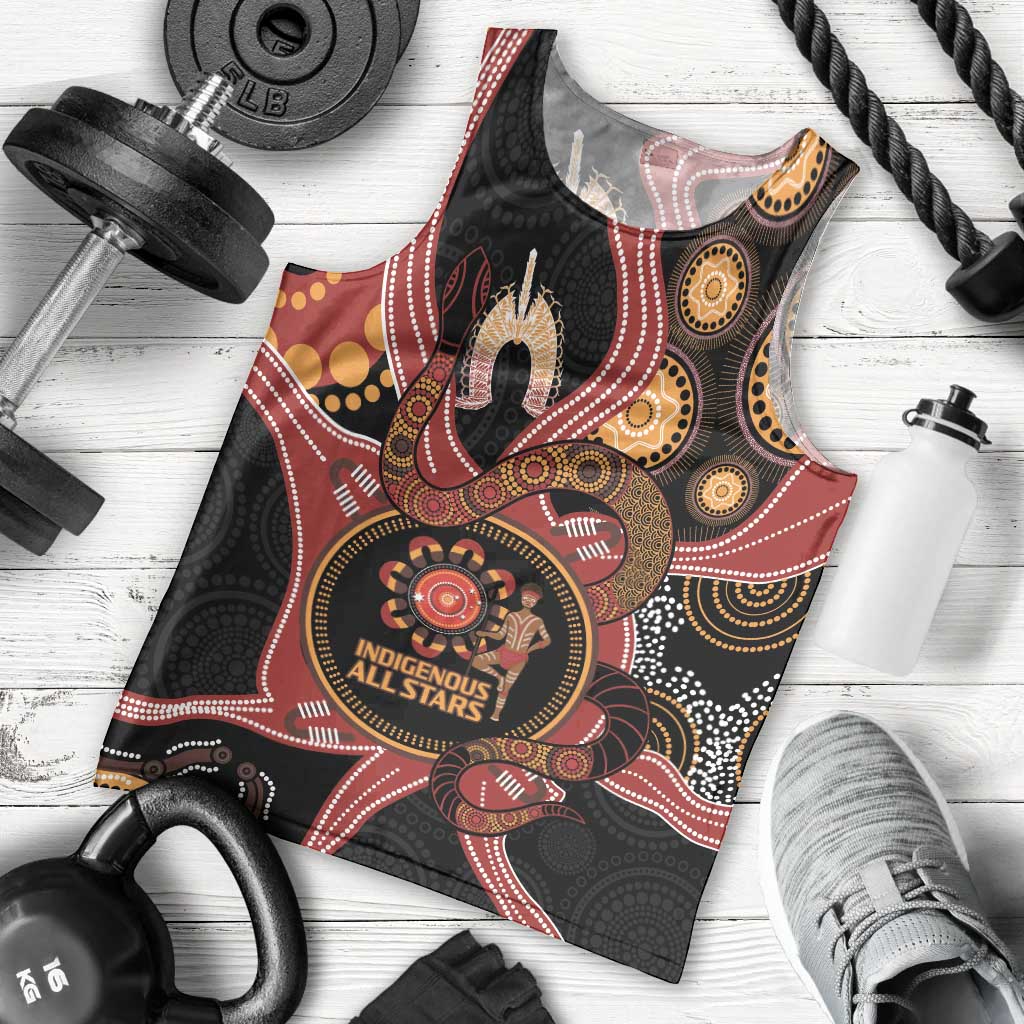 Custom Australia Indigenous Rugby Men Tank Top 2024 Aboriginal All Stars