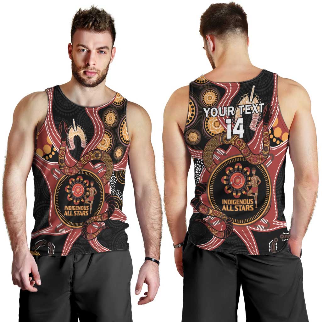 Custom Australia Indigenous Rugby Men Tank Top 2024 Aboriginal All Stars