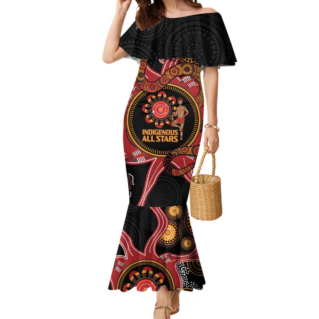 Custom Australia Indigenous Rugby Mermaid Dress 2024 Aboriginal All Stars