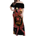 Custom Australia Indigenous Rugby Off Shoulder Maxi Dress 2024 Aboriginal All Stars