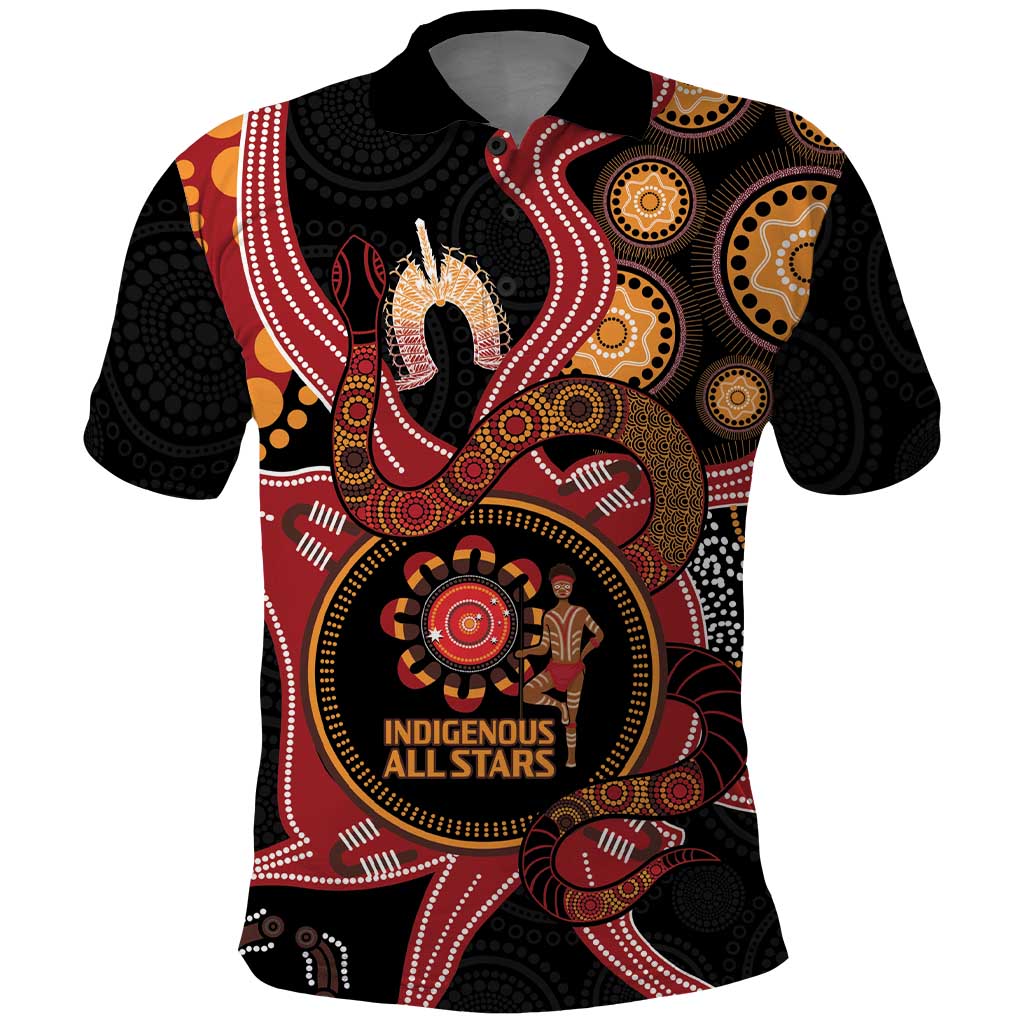 Custom Australia Indigenous Rugby Polo Shirt 2024 Aboriginal All Stars
