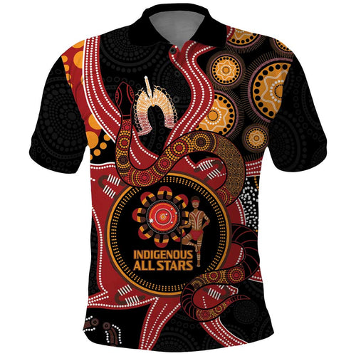 Custom Australia Indigenous Rugby Polo Shirt 2024 Aboriginal All Stars