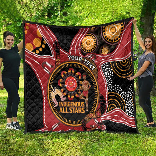 Custom Australia Indigenous Rugby Quilt 2024 Aboriginal All Stars