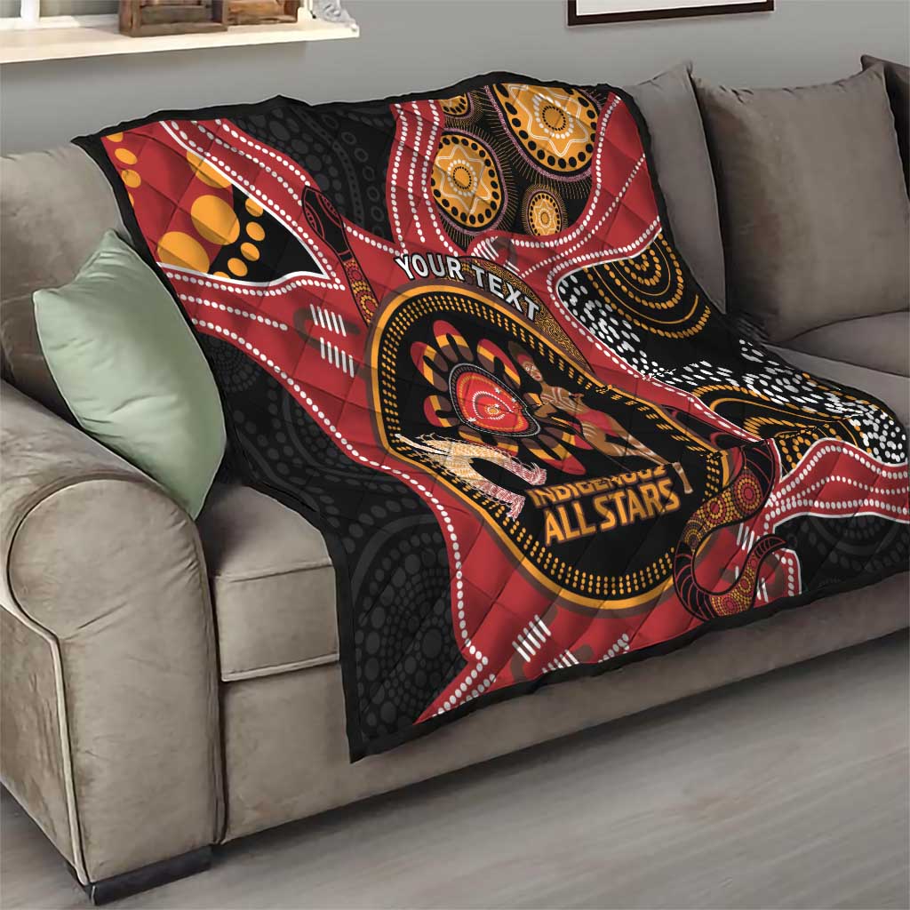 Custom Australia Indigenous Rugby Quilt 2024 Aboriginal All Stars