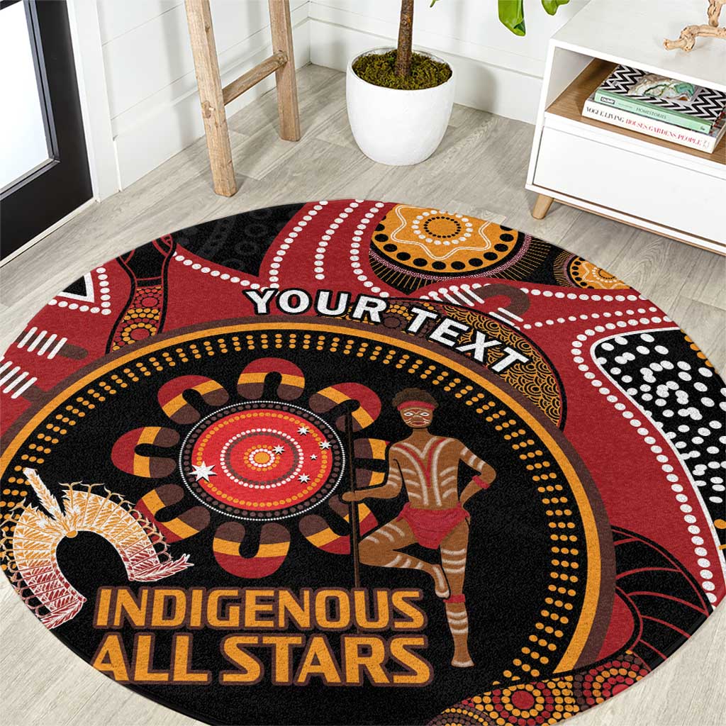 Custom Australia Indigenous Rugby Round Carpet 2024 Aboriginal All Stars