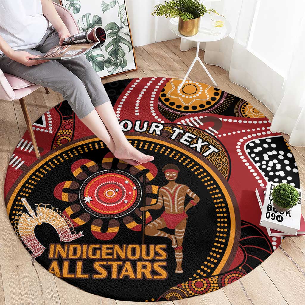 Custom Australia Indigenous Rugby Round Carpet 2024 Aboriginal All Stars