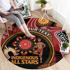 Custom Australia Indigenous Rugby Round Carpet 2024 Aboriginal All Stars
