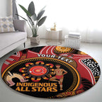 Custom Australia Indigenous Rugby Round Carpet 2024 Aboriginal All Stars