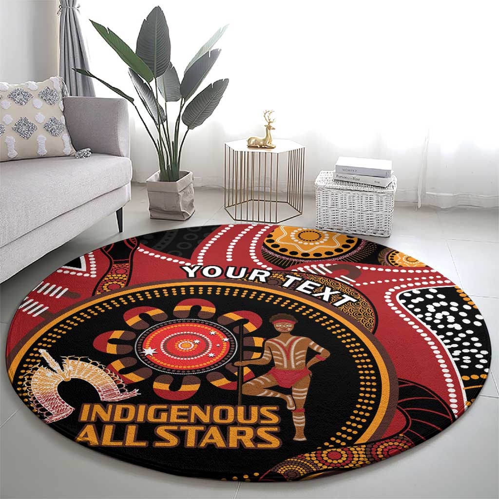Custom Australia Indigenous Rugby Round Carpet 2024 Aboriginal All Stars