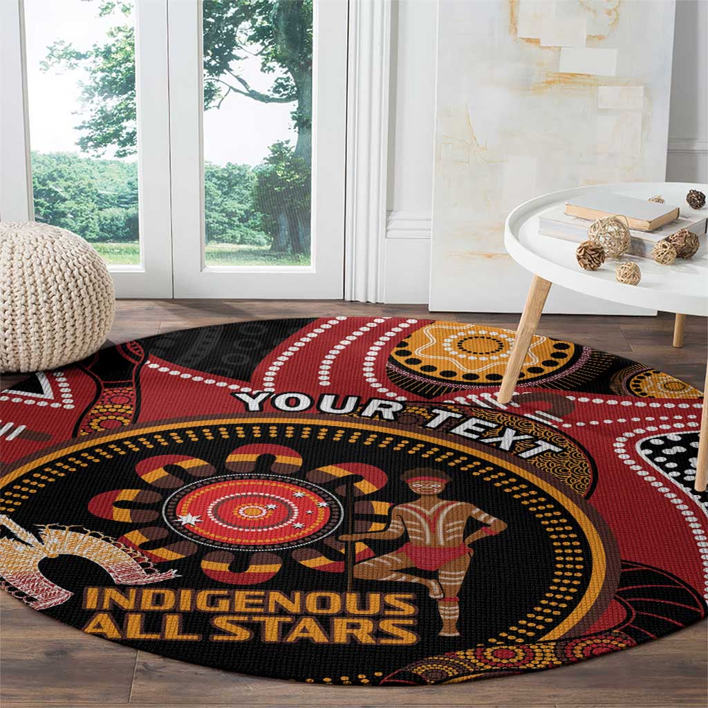 Custom Australia Indigenous Rugby Round Carpet 2024 Aboriginal All Stars