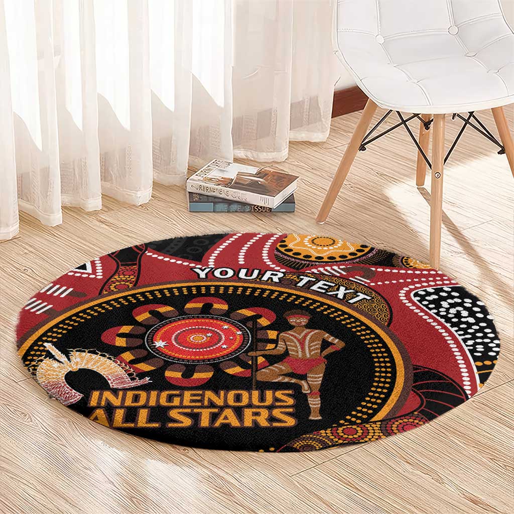 Custom Australia Indigenous Rugby Round Carpet 2024 Aboriginal All Stars