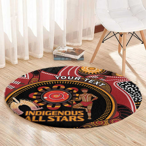 Custom Australia Indigenous Rugby Round Carpet 2024 Aboriginal All Stars