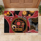 Custom Australia Indigenous Rugby Rubber Doormat 2024 Aboriginal All Stars