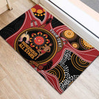Custom Australia Indigenous Rugby Rubber Doormat 2024 Aboriginal All Stars
