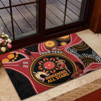 Custom Australia Indigenous Rugby Rubber Doormat 2024 Aboriginal All Stars