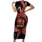 Custom Australia Indigenous Rugby Short Sleeve Bodycon Dress 2024 Aboriginal All Stars