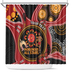 Custom Australia Indigenous Rugby Shower Curtain 2024 Aboriginal All Stars