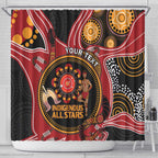Custom Australia Indigenous Rugby Shower Curtain 2024 Aboriginal All Stars