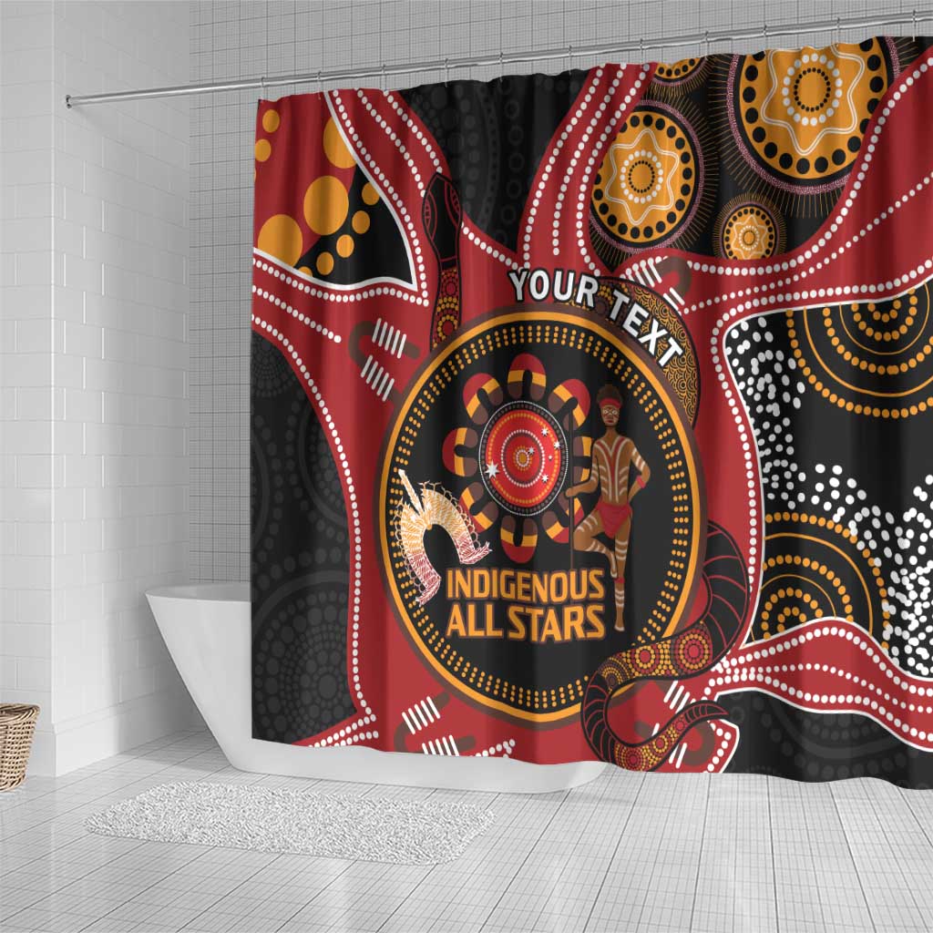 Custom Australia Indigenous Rugby Shower Curtain 2024 Aboriginal All Stars