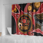 Custom Australia Indigenous Rugby Shower Curtain 2024 Aboriginal All Stars