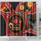 Custom Australia Indigenous Rugby Shower Curtain 2024 Aboriginal All Stars