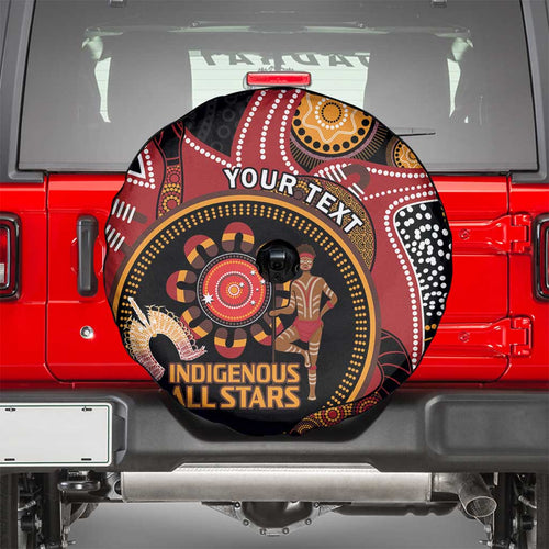 Custom Australia Indigenous Rugby Spare Tire Cover 2024 Aboriginal All Stars
