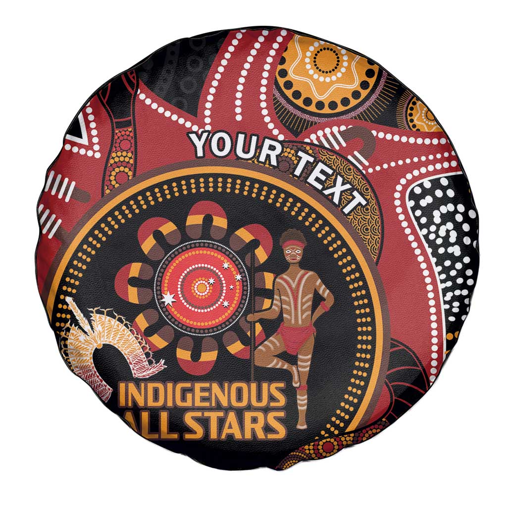 Custom Australia Indigenous Rugby Spare Tire Cover 2024 Aboriginal All Stars