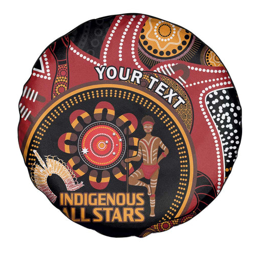 Custom Australia Indigenous Rugby Spare Tire Cover 2024 Aboriginal All Stars